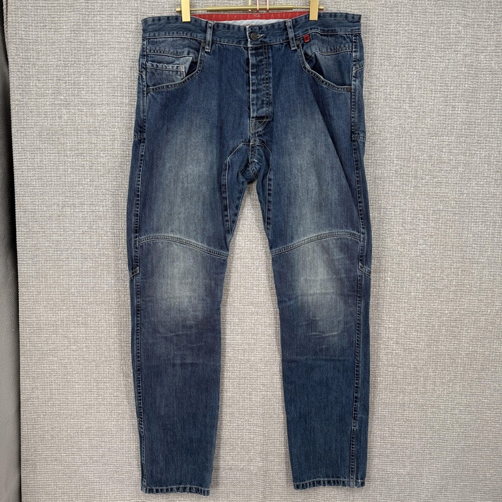 Dainese Jeans Mens 36x31 Blue P Washville Slim T47 Biker Moto Denim Made‎ Italy